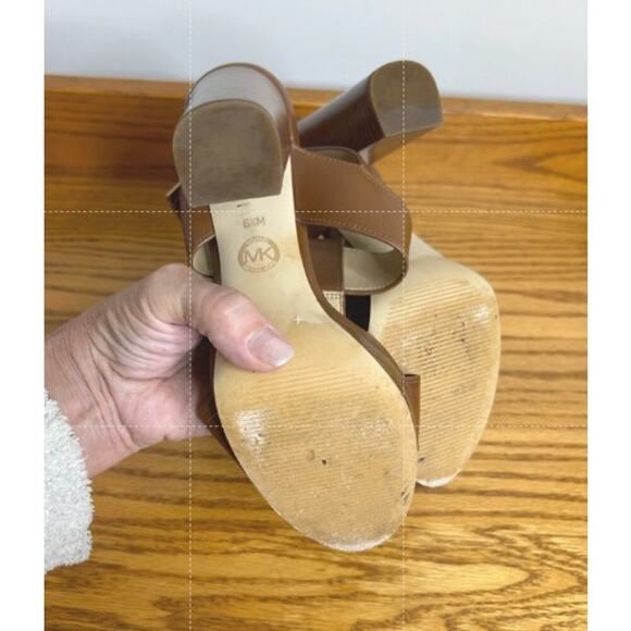 Michael Kors Size 6.5 Brown block heels Dress Pump Formal Casual 4.5 inch heel - Picture 8 of 8